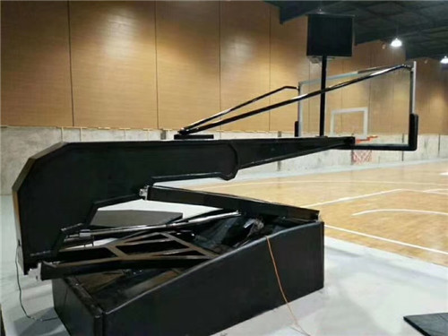 成都篮球架：安装室内场馆超高端电动液压篮球架步骤